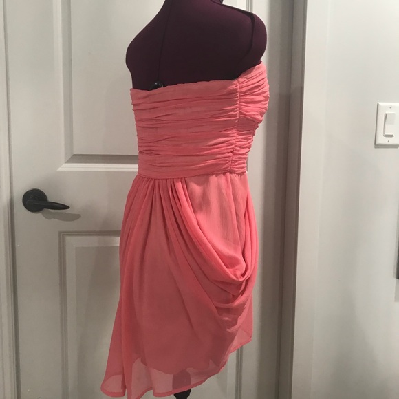 BEBE strapless chiffon dress - Picture 3 of 6